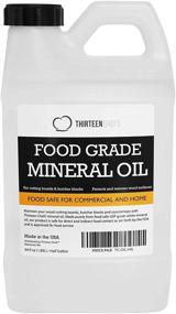 img 4 attached to 🪵 Thirteen Chefs Mineral Oil - 64oz Food Grade Conditioner for Wood Cutting Board, Countertop & Butcher Block - Safe USP Finish for Knife Maintenance on Bamboo, Marble, Soapstone