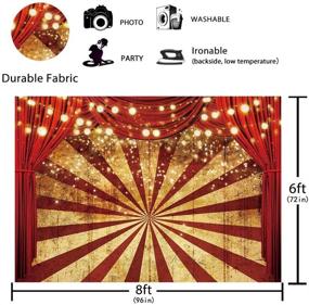 img 3 attached to 🎪 Funnytree 8x6ft Glittery Golden Red Curtain Photography Backdrop - Wrinkle-Free Circus Carnival Sparkle Stripes Background for Baby Shower, Birthday Party, Portrait Decor - Banner Photo Booth Props