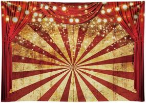 img 4 attached to 🎪 Funnytree 8x6ft Glittery Golden Red Curtain Photography Backdrop - Wrinkle-Free Circus Carnival Sparkle Stripes Background for Baby Shower, Birthday Party, Portrait Decor - Banner Photo Booth Props