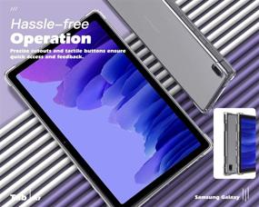 img 2 attached to 📱 Dadanism Tablet Case for Samsung Galaxy Tab A7 10.4 Inch 2020 (SM-T500/T505/T507), Clear TPU Protective Cover with Tear-Resistant Design, Soft & Flexible, Lightweight, Transparent Back Case with Corner Protection