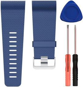 img 3 attached to 📿 QGHXO Fitbit Surge Band - Soft Silicone Strap with Metal Buckle Clasp (No Tracker Included)