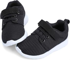 img 4 attached to 👟 Lightweight Breathable Toddler Shoes boys Girls | Washable Strap Athletic Tennis Sneakers for Running and Walking