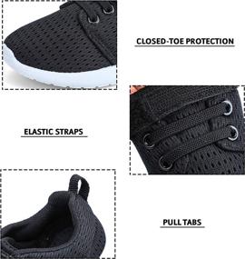 img 3 attached to 👟 Lightweight Breathable Toddler Shoes boys Girls | Washable Strap Athletic Tennis Sneakers for Running and Walking