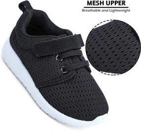 img 2 attached to 👟 Lightweight Breathable Toddler Shoes boys Girls | Washable Strap Athletic Tennis Sneakers for Running and Walking