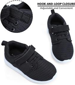 img 1 attached to 👟 Lightweight Breathable Toddler Shoes boys Girls | Washable Strap Athletic Tennis Sneakers for Running and Walking