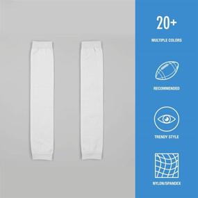 img 2 attached to SLEEFS Basic White Football Sleeves Outdoor Recreation