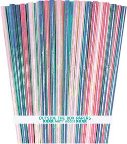 img 4 attached to Iridescent Paper Straws Green Inches