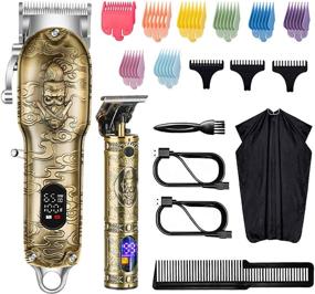 img 4 attached to 💈 Professional Roziapro Hair Clippers for Men - Cordless T-Blade Trimmer for Precise Haircuts and Beard Grooming - Rechargeable and Stylish Gold Knight Grooming Kit