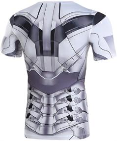 img 3 attached to Fashion Graphic Superhero Compression Workouts Boys' Clothing for Tops, Tees & Shirts