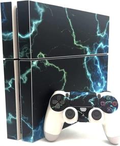 img 3 attached to 🎮 Green Lightnings Vinyl Skin Decal Sticker Cover Set for Sony PS4 Console and 2 Dualshock Controllers