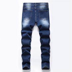 img 3 attached to 👖 Skinny Elastic Distressed Stretch Fashion Jeans for Boys: Stylish Comfort