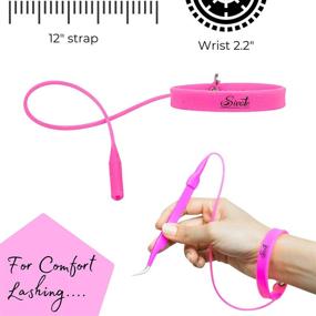 img 2 attached to 🔰 SIVOTE | Lash Tweezers Holder Protector, Silicone Wristband - Pink | Delighter for Tweezers & Lash Extensions