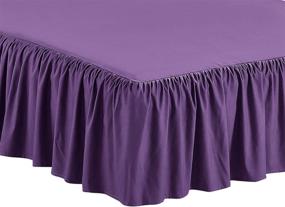 img 2 attached to Collection Bedskirt Ruffles Fabric Bottom Bedding in Bed Skirts