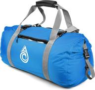 🎒 aqua quest slipstream duffel bag: 100% waterproof, lightweight, durable - perfect for sport, travel, boating - 50l, blue/black/orange логотип