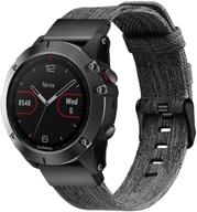 📿 vicrior плетеный ремешок fenix 5/6 - 22 мм quickfit nota из нейлона для garmin fenix 5/5 plus/6/instinct. логотип