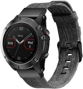 img 4 attached to 📿 ViCRiOR плетеный ремешок Fenix 5/6 - 22 мм QuickFit NOTA из нейлона для Garmin Fenix 5/5 Plus/6/Instinct.