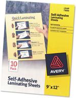 avery 73603 clear self-adhesive laminating sheets, 3 mil thickness, 9 x 12 inches, pack of 10 logo