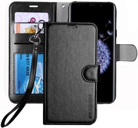 img 4 attached to 📱 ERAGLOW Galaxy S9 Wallet Case: Premium PU Leather Flip Cover with Card Slots & Kickstand (Black)