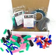 🛠️ complete 124 piece high temp silicone plug, cap, masking tape and hook assortment kit - ideal for powder coating, painting, anodizing, plating & media blasting логотип