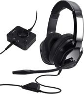 black amazon basics gaming headset for pc, consoles (xbox, ps4), and desktop mixer - enhanced seo логотип