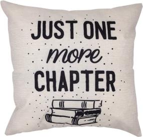 img 4 attached to 📚 Arundeal Decorative Throw Pillow Case Covers, 18 x 18 Inches, Just One More Chapter, for Library Book Enthusiasts