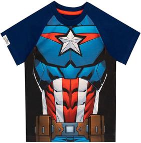 img 2 attached to Marvel Boys Captain America T Shirt
