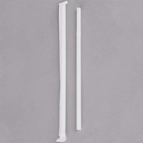 img 2 attached to Bulk Pack of 400 Individually Wrapped White Flexible Drinking Straws - 7.75 Inches Long, Disposable