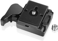 utebit 323 rc2 quick release plate: compatibility with manfrotto 200pl-14 qr plates and dslr camera tripod ball head logo