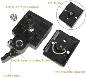 img 3 attached to UTEBIT 323 RC2 Quick Release Plate: Compatibility with Manfrotto 200PL-14 QR Plates and DSLR Camera Tripod Ball Head