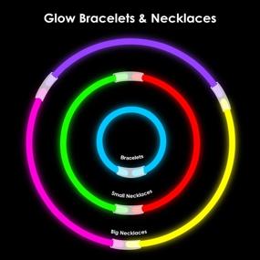 img 2 attached to 🎉 300 Glow Sticks Bulk Party Supplies - Fun Glow in The Dark Party Favors Pack with Connectors, Neon 8 inch Glowsticks Bracelets and Necklaces - Perfect for Events and Celebrations