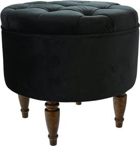 img 2 attached to Sole Collection Upholstered Ottoman Footstool Furniture and Accent Furniture
