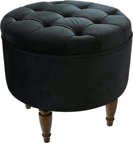 img 1 attached to Sole Collection Upholstered Ottoman Footstool Furniture and Accent Furniture