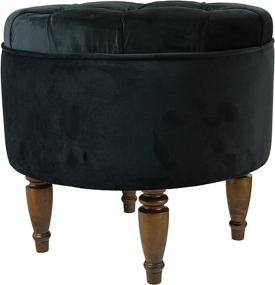 img 3 attached to Sole Collection Upholstered Ottoman Footstool Furniture and Accent Furniture