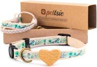 🐾 pettsie cat collar breakaway safety: heart & friendship bracelet, comfortable 100% cotton, adjustable size 8-11 inch, durable & gift box included logo