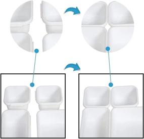img 2 attached to 🗄️ JMSWENJUAN Desk Drawer Organizer Tray - 6 Pieces Small Interlocking Drawer Dividers for Efficient Storage and Organization - De-Clutter Your Messy Desk and Optimize Space Utilization (White)