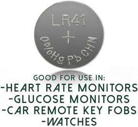 img 2 attached to High-performance Thermometer Battery LR41 L736 GP192 392 AG3 SR41 192 – 2 Pack by GloFX - Long-lasting 1.5 V Coin Button Cell Battery for Thermometers
