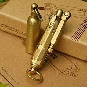 img 2 attached to 🔥 JiFENG Handmade WWI WWII Retro Vintage Brass Copper Trench Lighter with Solid Brass Fuel Bottle - Perfect Collectible Gift for Enthusiasts
