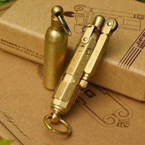 img 4 attached to 🔥 JiFENG Handmade WWI WWII Retro Vintage Brass Copper Trench Lighter with Solid Brass Fuel Bottle - Perfect Collectible Gift for Enthusiasts