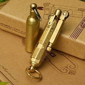img 3 attached to 🔥 JiFENG Handmade WWI WWII Retro Vintage Brass Copper Trench Lighter with Solid Brass Fuel Bottle - Perfect Collectible Gift for Enthusiasts
