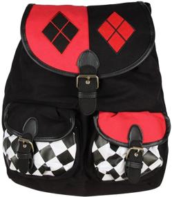 img 4 attached to Vibrant Harley Quinn Knapsack Mochila for Comic Book Lovers