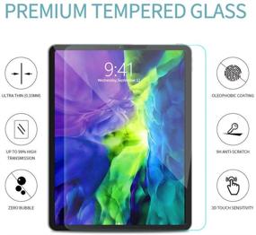 img 3 attached to 🔒 Premium Glass Screen Protector for iPad Pro 11 inch & iPad Air 4 - High Definition, Scratch Resistant, Bubble-Free, Pencil Compatible - The Tempered Glass Screen Protector