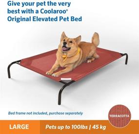 img 1 attached to 🐶 Coolaroo Replacement Cover: The Perfect Fit for Your Large Terracotta Original Elevated Pet Bed