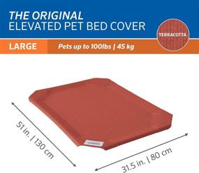 img 2 attached to 🐶 Coolaroo Replacement Cover: The Perfect Fit for Your Large Terracotta Original Elevated Pet Bed