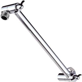 img 3 attached to 🚿 Adjustable Spa Shower Extension Arm - Solid Brass, with Lock Joints. Customize Height & Angle for Rain or Handheld Showerheads. 2-Foot Range/Connection, Chrome Finish