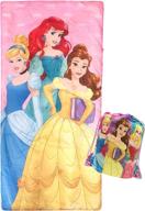 👸 jay franco disney princess trip slumber sack - cozy & warm kids lightweight slumber bag/sleeping bag - featuring ariel, belle, and cinderella: an official disney product logo