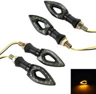 🏍️ cicmod universal motorcycle led indicators: high-quality turn signal lights, 2 pairs for yamaha r1 r6 fz6 fz1 fz fjr fazer xt wr tt-r logo