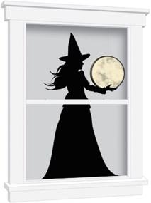 img 1 attached to Enhance Your Halloween Atmosphere with Martha Stewart Vinyl Witch Window Décor