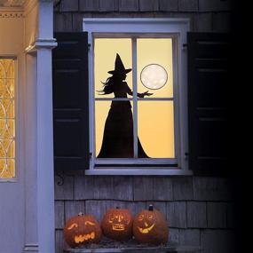 img 2 attached to Enhance Your Halloween Atmosphere with Martha Stewart Vinyl Witch Window Décor