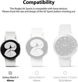 img 3 attached to 📱 Ringke Air Спортивный Чехол для Samsung Galaxy Watch 4 40mm - Черный | Тонкий, Мягкий, Гибкий ТПУ, Поднятая Рамка с вырезом под кнопку | Защитный Кожух, Galaxy Watch4 40мм