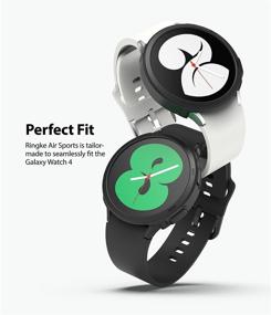 img 2 attached to 📱 Ringke Air Спортивный Чехол для Samsung Galaxy Watch 4 40mm - Черный | Тонкий, Мягкий, Гибкий ТПУ, Поднятая Рамка с вырезом под кнопку | Защитный Кожух, Galaxy Watch4 40мм